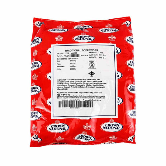 Crown National Traditional Boerewors 1kg