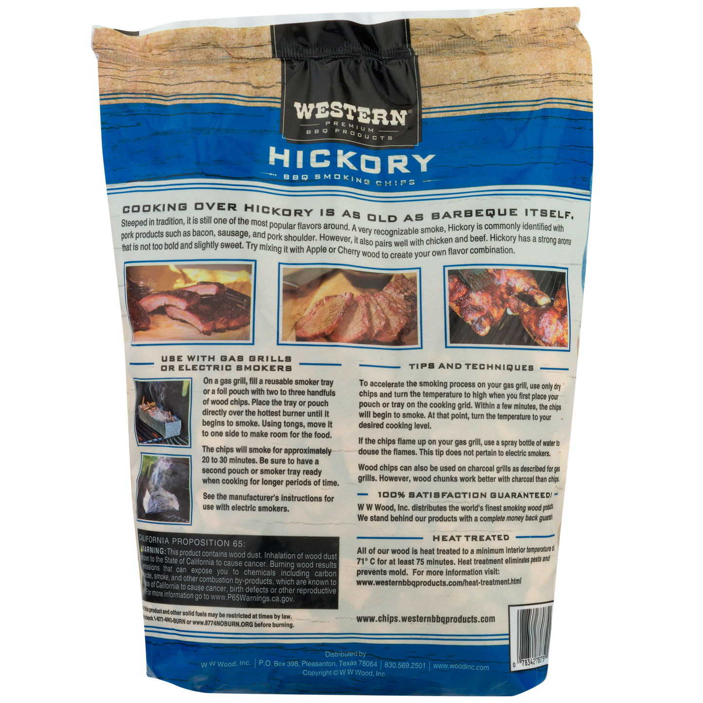 Western Hickory Wood Smoking Chips - 750gm